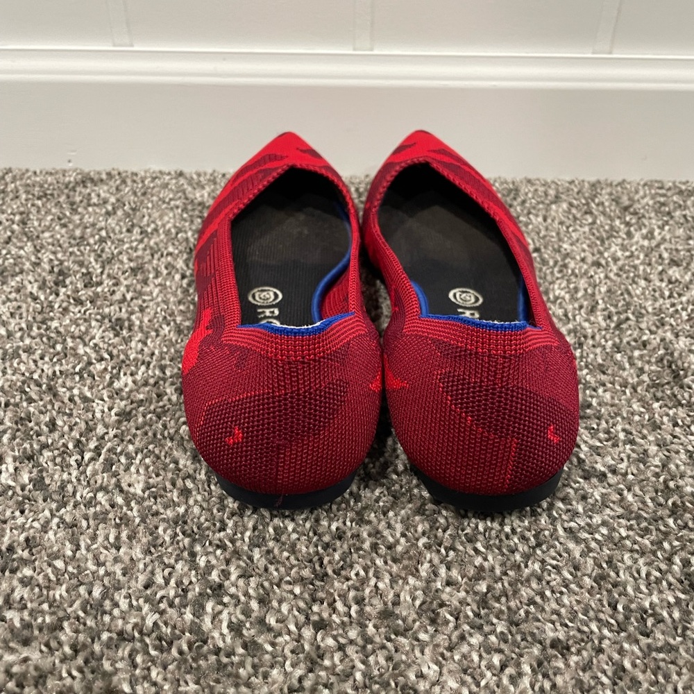 Rothy’s Red Camo Knit Pointed Flats - Picture 3 of 5